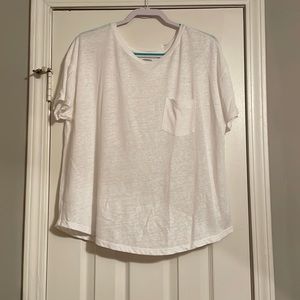 Old Navy White “The Easy Tee” Short Sleeve Shirt w/ Breast Pocket Size XL